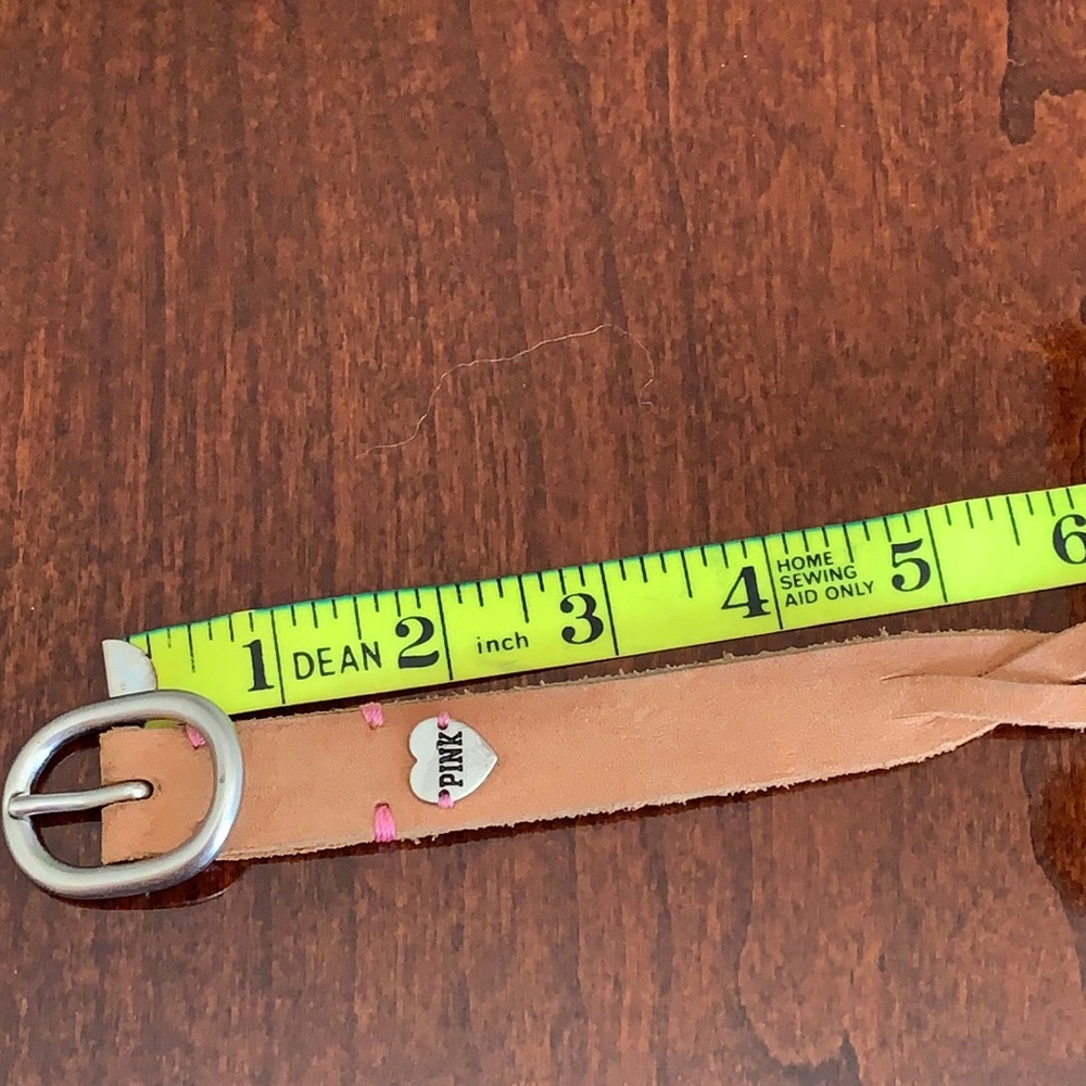 🌼VICTORIAS SECRET PINK BRAIDED LEATHER BELT🌼 - Picture 4 of 9
